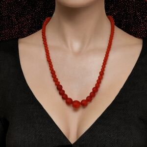 Radiant Red Gemstone Necklace